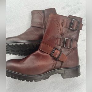 Cruz’s Made In Portugal Brown Leather Womens Boots Buckle Size 8 New